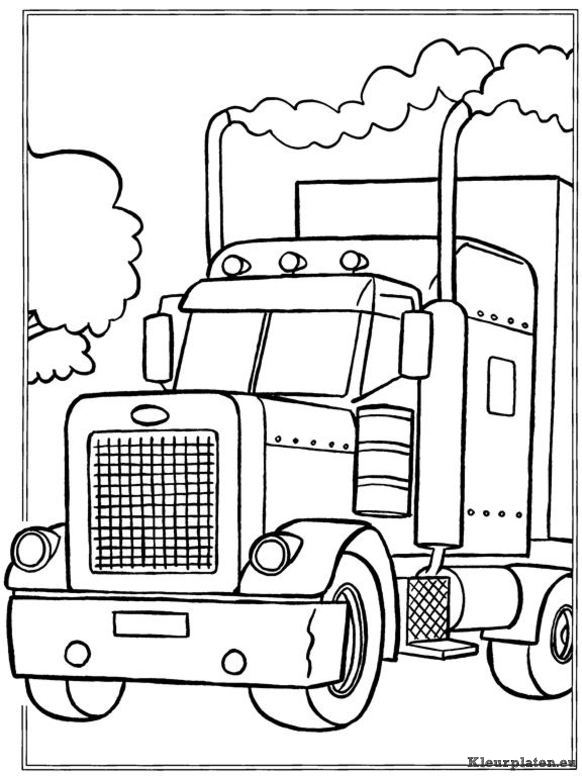 Vrachtwagens kleurplaten